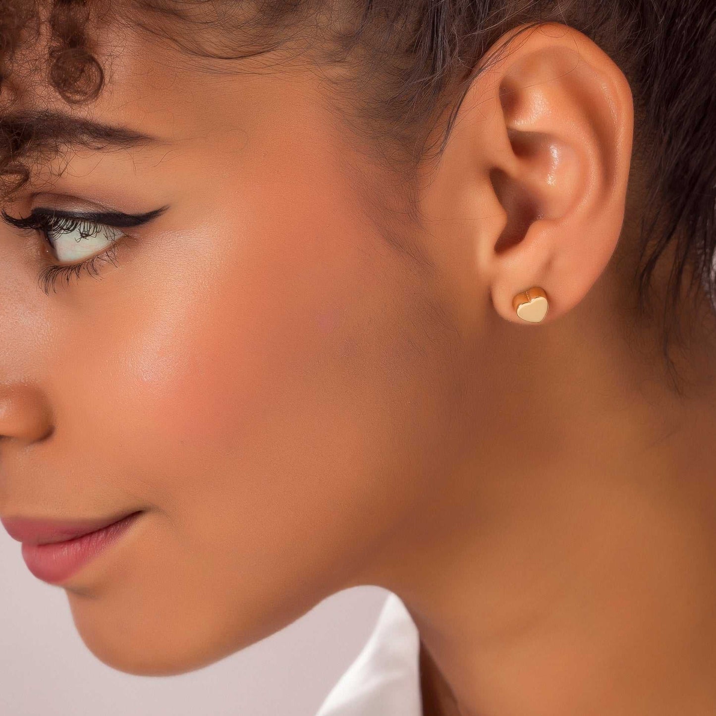 Boucles d’oreilles Cube Cœur – Or Argent 925