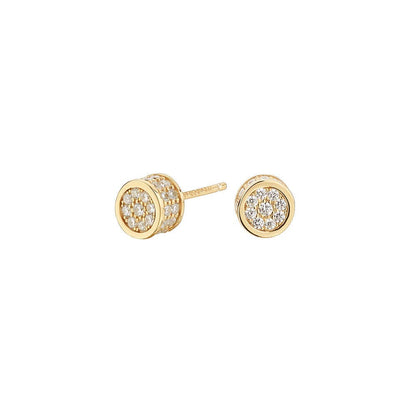 Boucles d’oreilles Cube Circle – Or Argent 925