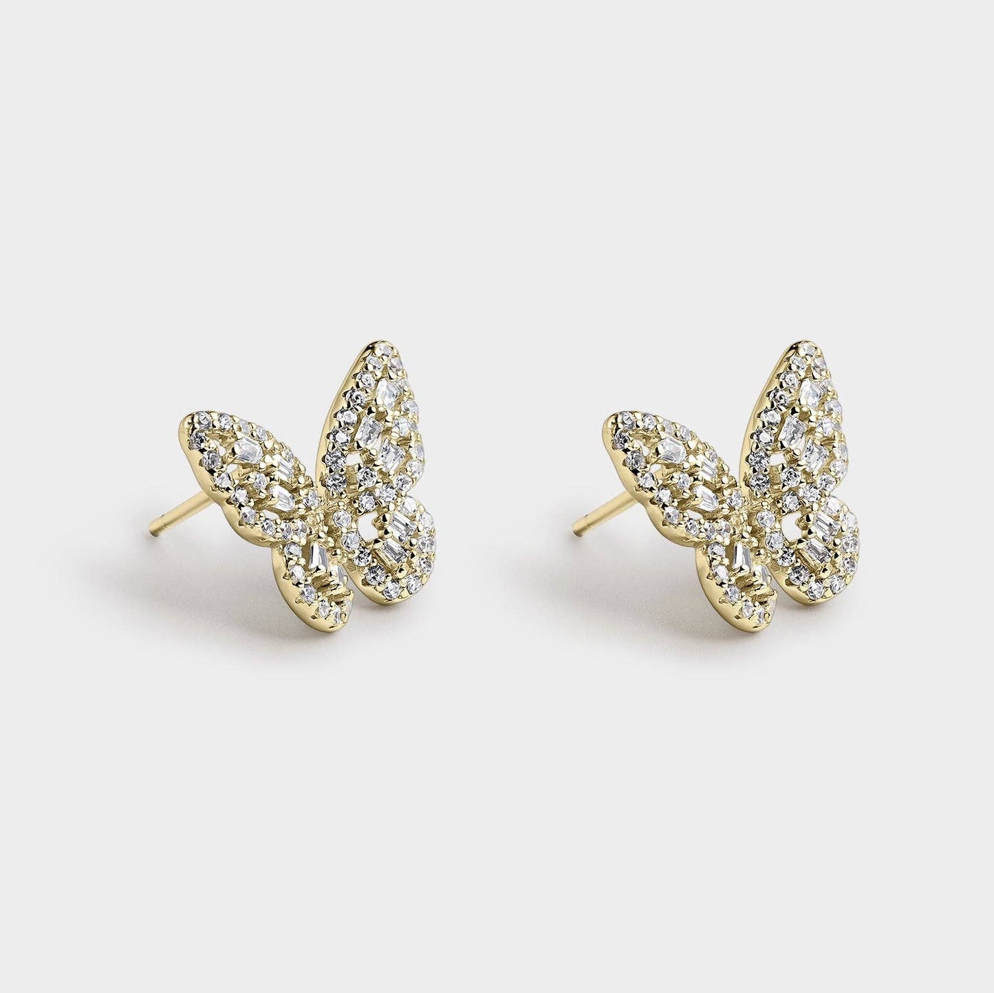 Boucles d’oreilles Papillon Grande taille – Argent 925 Doré