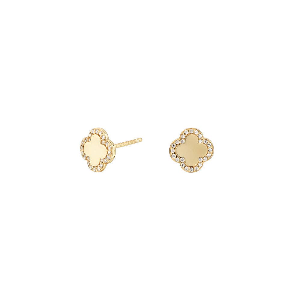 Boucles d’oreilles Cube Flor – Or Argent 925