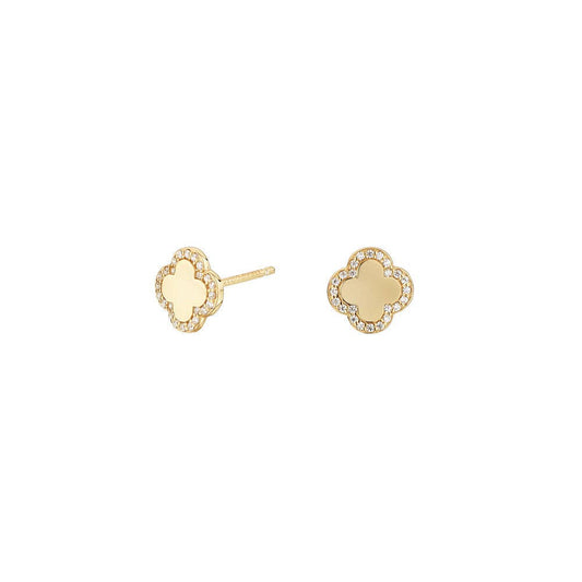 Boucles d’oreilles Cube Flor – Or Argent 925