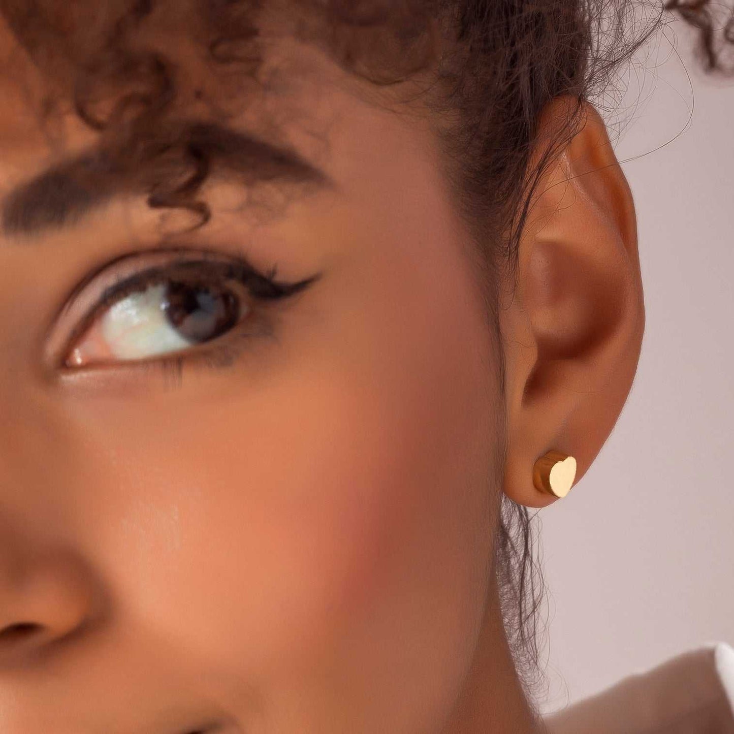 Boucles d’oreilles Cube Cœur – Or Argent 925