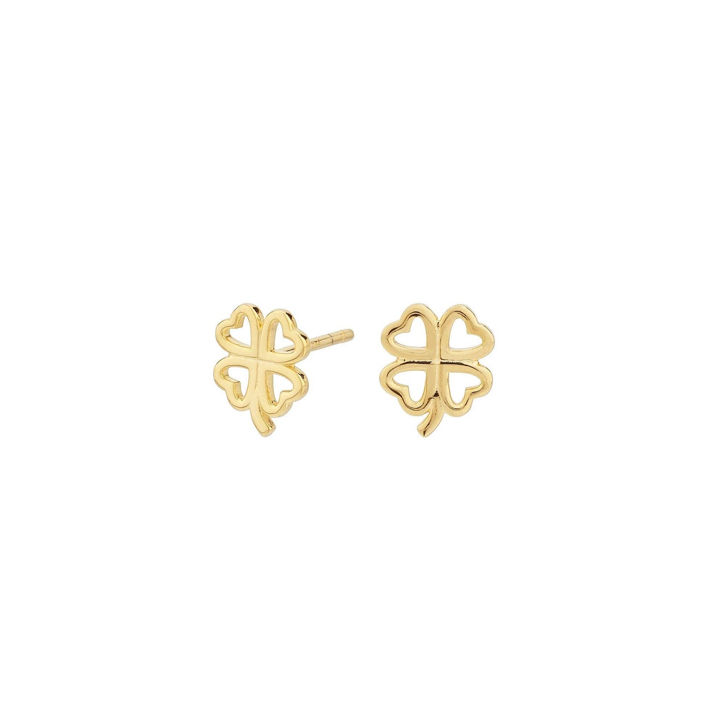 Boucles d’oreilles Trèfle – Or Argent 925