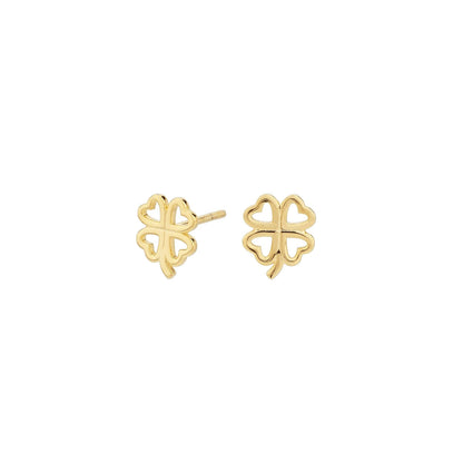 Boucles d’oreilles Trèfle – Or Argent 925