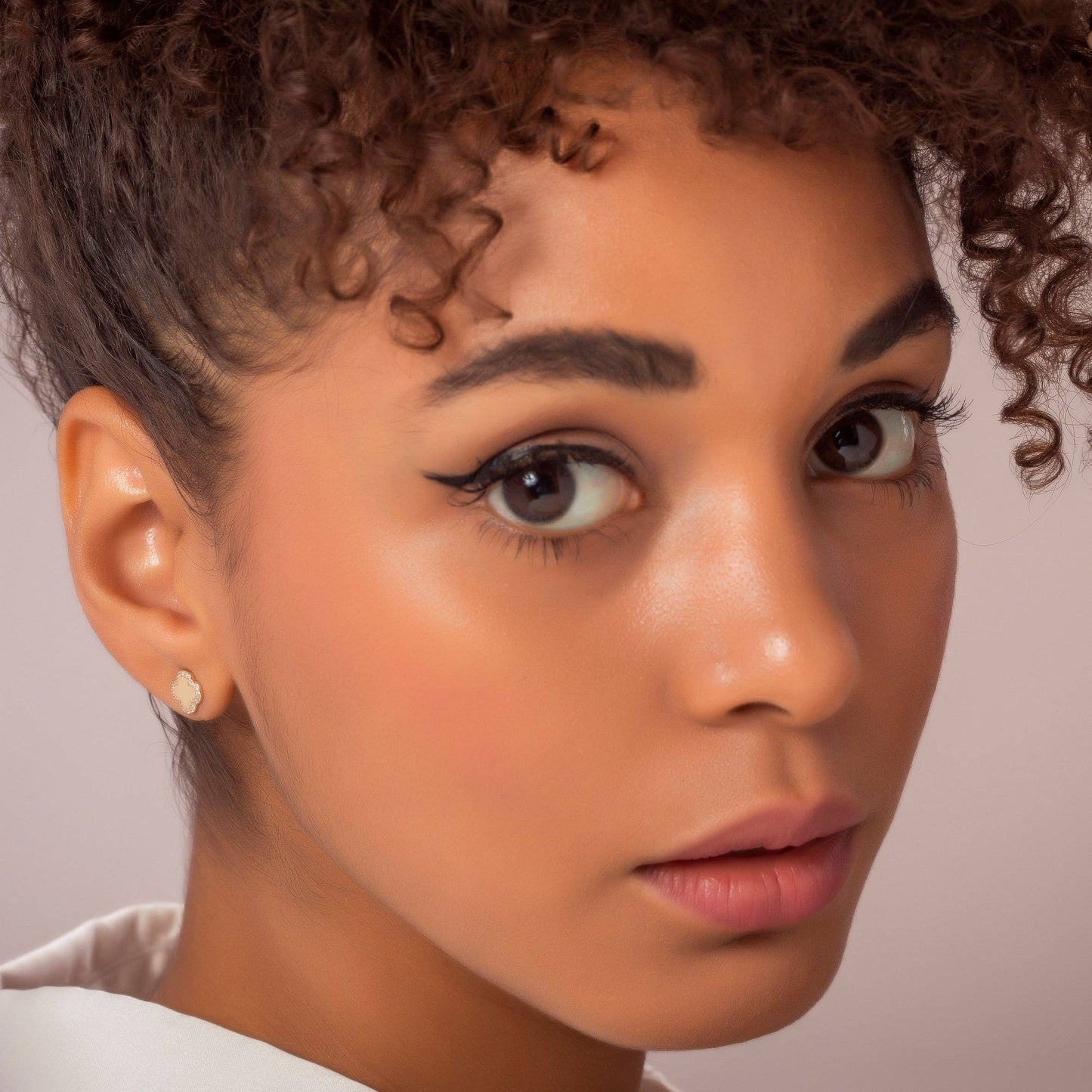 Boucles d’oreilles Cube Flor – Or Argent 925