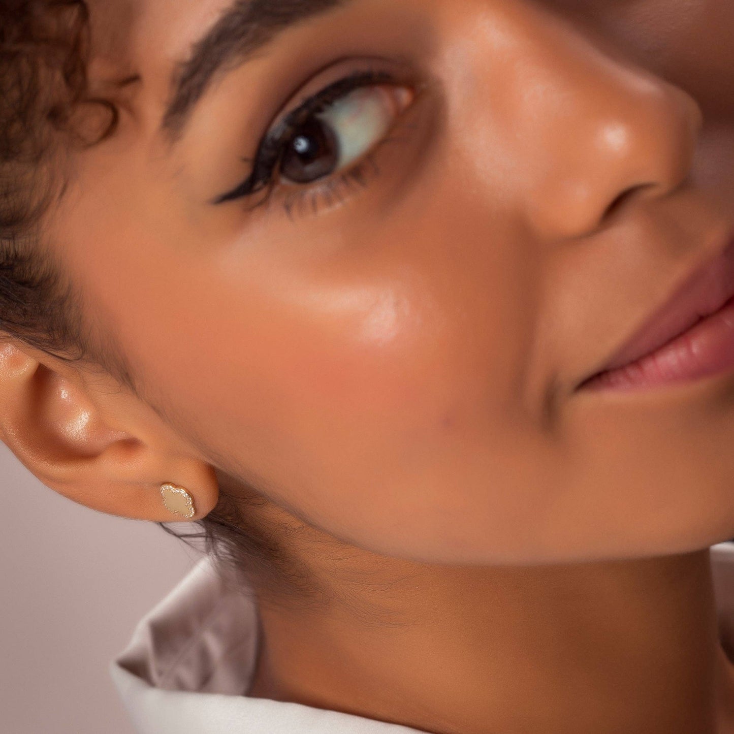 Boucles d’oreilles Cube Flor – Or Argent 925