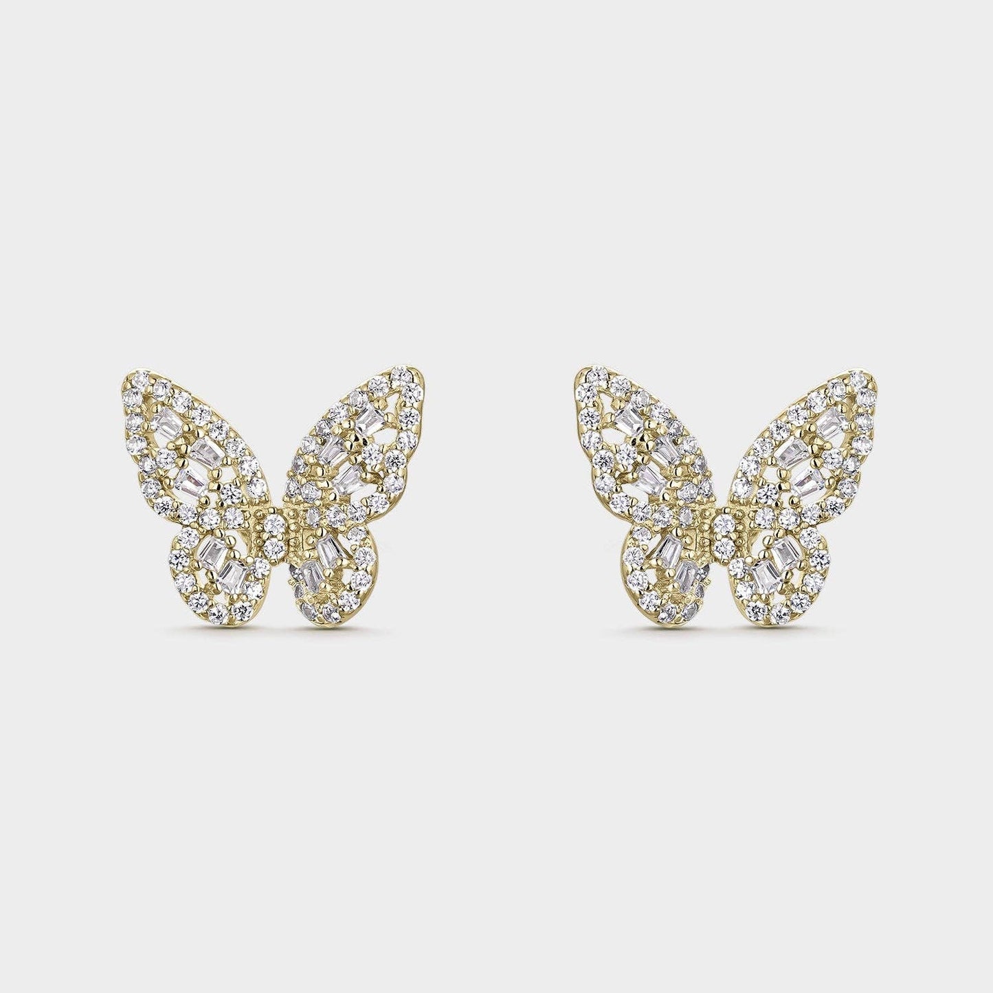 Boucles d’oreilles Papillon Grande taille – Argent 925 Doré