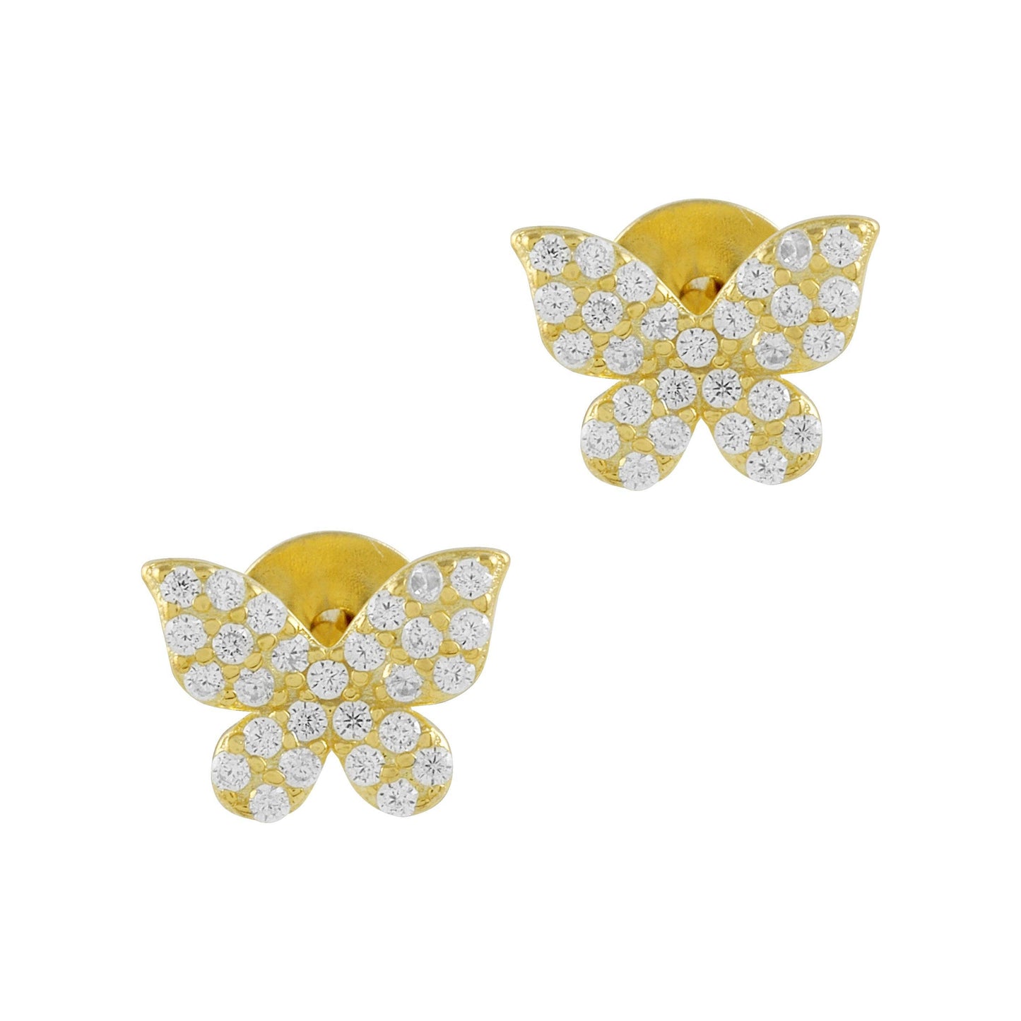 Boucles d’oreilles Papillon –  Argent 925 plaque Or