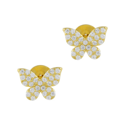 Boucles d’oreilles Papillon –  Argent 925 plaque Or