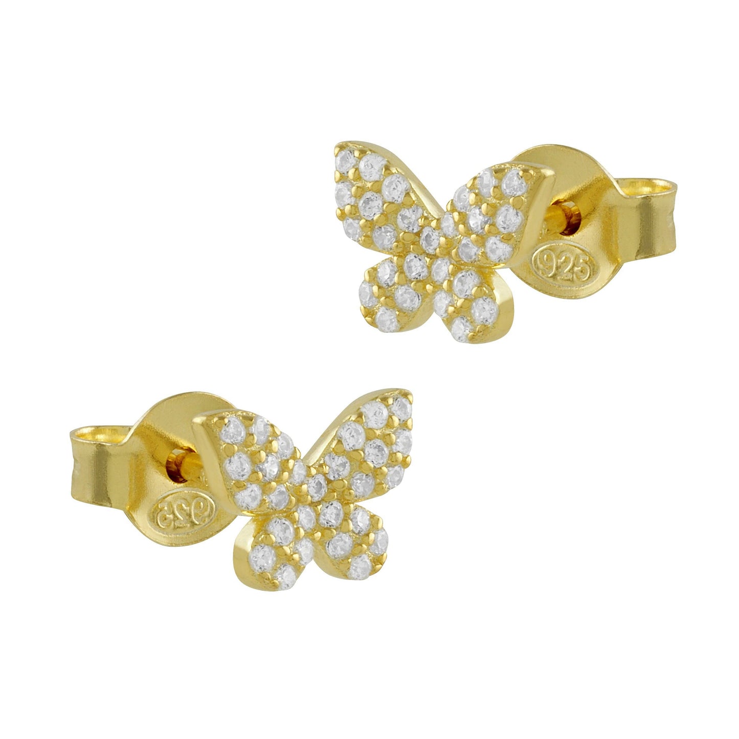 Boucles d’oreilles Papillon –  Argent 925 plaque Or