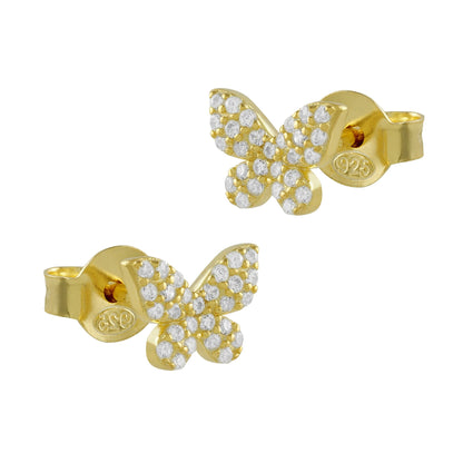 Boucles d’oreilles Papillon –  Argent 925 plaque Or