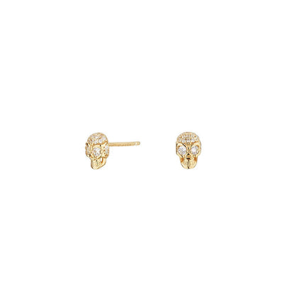 Boucles d’oreilles Skull – Or Argent 925