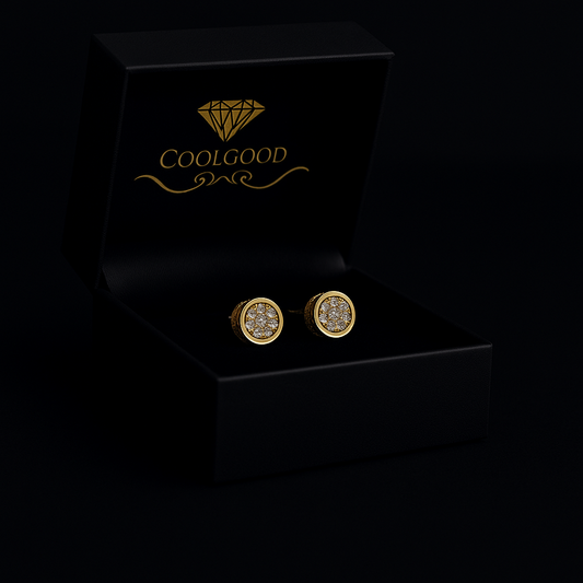 Boucles d’oreilles Cube Circle – Or Argent 925