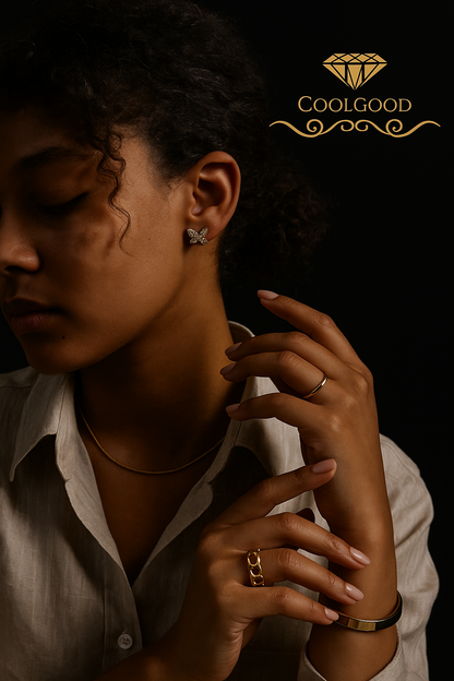 Boucles d’oreilles Papillon –  Argent 925 plaque Or