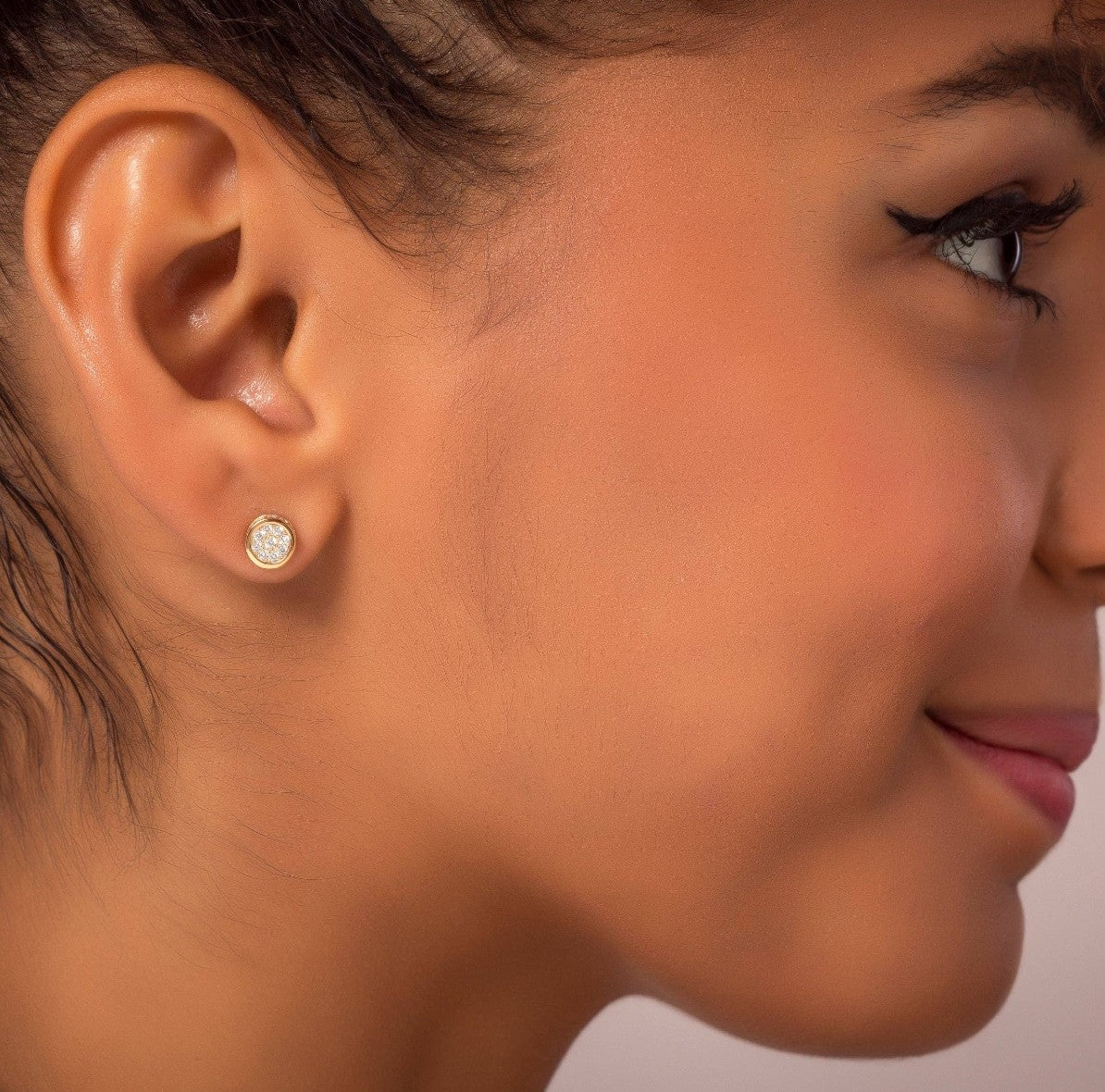 Boucles d’oreilles Cube Circle – Or Argent 925