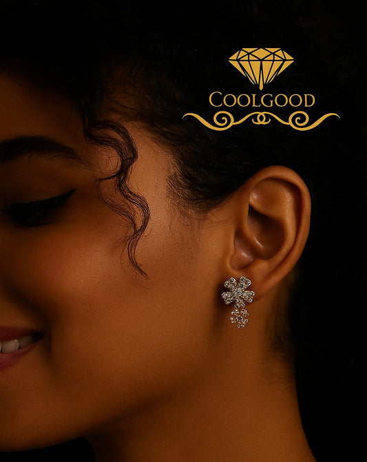 Boucles d'oreilles FLEURS Or Argent 925