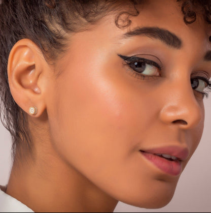 Boucles d’oreilles Cube Circle – Or Argent 925